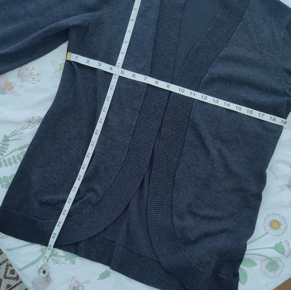 Open Front Grey Sweater - Picture 8 of 8